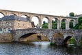 View of the habour of the city of Dinan