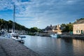 View of the habour of the city of Dinan