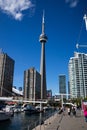 A view of the downtown skyline from the harbourside Royalty Free Stock Photo