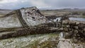 View of Hadrians Wall at Cawfield Crag and Quarry.