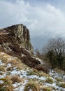 View of Hadrians Wall at Cawfield Crag and Quarry.