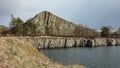 View of Hadrians Wall at Cawfield Crag and Quarry.