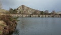 View of Hadrians Wall at Cawfield Crag and Quarry.