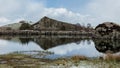 View of Hadrians Wall at Cawfield Crag and Quarry.