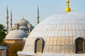 View from Hagia Sofia over the roofs on the Blue Mosque - Istanbul, Turkey Royalty Free Stock Photo