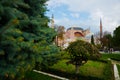 View of Hagia Sophia, Christian patriarchal basilica, imperial mosque and now a museum. Istanbul, Turkey Royalty Free Stock Photo