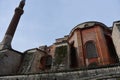 View of Hagia Sophia, Christian patriarchal basilica, imperial mosque and now a museum. Istanbul, Turkey. Blue, exterior Royalty Free Stock Photo