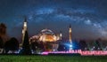 View of the Hagia Sophia at night in Istanbul, Turkey Royalty Free Stock Photo