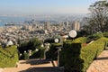 View of Haifa from Bahai gardens. Israel Royalty Free Stock Photo