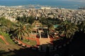View of Haifa from Bahai gardens. Israel Royalty Free Stock Photo
