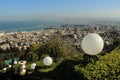 View of Haifa from Bahai gardens. Israel Royalty Free Stock Photo