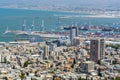 View of Haifa bay and the port, in Haifa, Israel