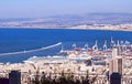 View Haifa Bay and Port from the Louis Promenade