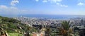 Haifa, Israel - Baha`i Gardens - panoramic view Royalty Free Stock Photo