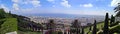 Haifa, Israel - Baha`i Gardens - panoramic view Royalty Free Stock Photo