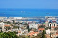 View of Haifa port, cityscape and coast of Haifa