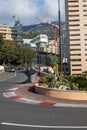 A view of the hairpin bend from the Monaco Grand Prix Circuit