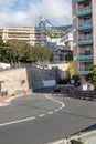 A view of the hairpin bend from the Monaco Grand Prix Circuit