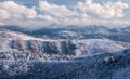 View from Hala na Malej Raczy in winter Beskid ÃÂ¹ywiecki mountains in Poland Royalty Free Stock Photo