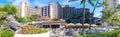 View of the Halekulani Hotel, famous Waikiki beach Royalty Free Stock Photo