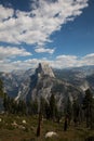 View of Half Dome from trail at Yosemite Royalty Free Stock Photo