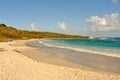 View of Half Moon Bay beach in the Caribbean island of  Antigua. Royalty Free Stock Photo