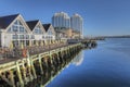 View of the Halifax, Nova Scotia shoreline in the morning Royalty Free Stock Photo