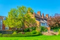 View of the Hall's Croft gardens in Stratford upon Avon, England Royalty Free Stock Photo