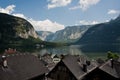 View on Hallstatt, Alps and lake Royalty Free Stock Photo