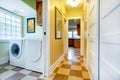 View of hallway and laundry room Royalty Free Stock Photo