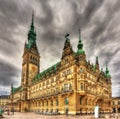 View of Hamburg City Hall Royalty Free Stock Photo