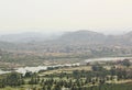 View of Hampi and Tungabhadra river, Hampi, India Royalty Free Stock Photo