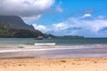 View of the Hanalei Bay, Kauai, Hawaii Royalty Free Stock Photo