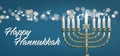 Hannukkah background with ornament and light atmosphere