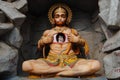 View of Hanuman statue in Parmarth Niketan Ashram, Rishikesh Royalty Free Stock Photo