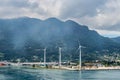 View of the harbor of Port Victoria, Mahe island, Seychelles