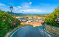 View of harbor and Porto Rotondo village, Sardinia island, Italy