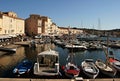 View of the harbor and ships St Tropez, France Royalty Free Stock Photo