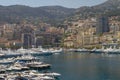 View of Harbor, Yachts and Residential Areas in Monte Carlo Monaco