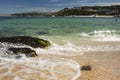 View of harbour from beach at St, Ives Cornwall Royalty Free Stock Photo