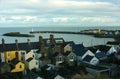 A view of the harbour and lighthouse at the County Down village of Donaghadee in Northern Ireland Royalty Free Stock Photo