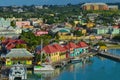 St.John`s, Antigua - January 8, 2015: View of the harbour in St.John`s Royalty Free Stock Photo