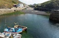 View from the harbour wall to Mullion Cornwall UK situated on Mounts Bay near Helston