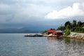 View of Hardangerfjorden near Husnes village, Norway