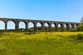 A view of the Harringworth railway viaduct from Seaton, UK