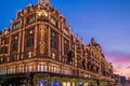 View of Harrods with christmas decorations