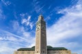 View of Hassan II mosque against blue sky - The Hassan II Mosque or Grande MosquÃÂ©e Hassan II is a mosque in Casablanca, Morocco