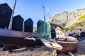 View of the Fisherman`s Museum quarter, Hastings, East Sussex, England