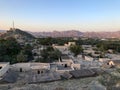 View on the Hatta city and mountains UAE