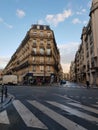 View of the haussmannien building in Paris, typical building since the Napoleon periode. Royalty Free Stock Photo